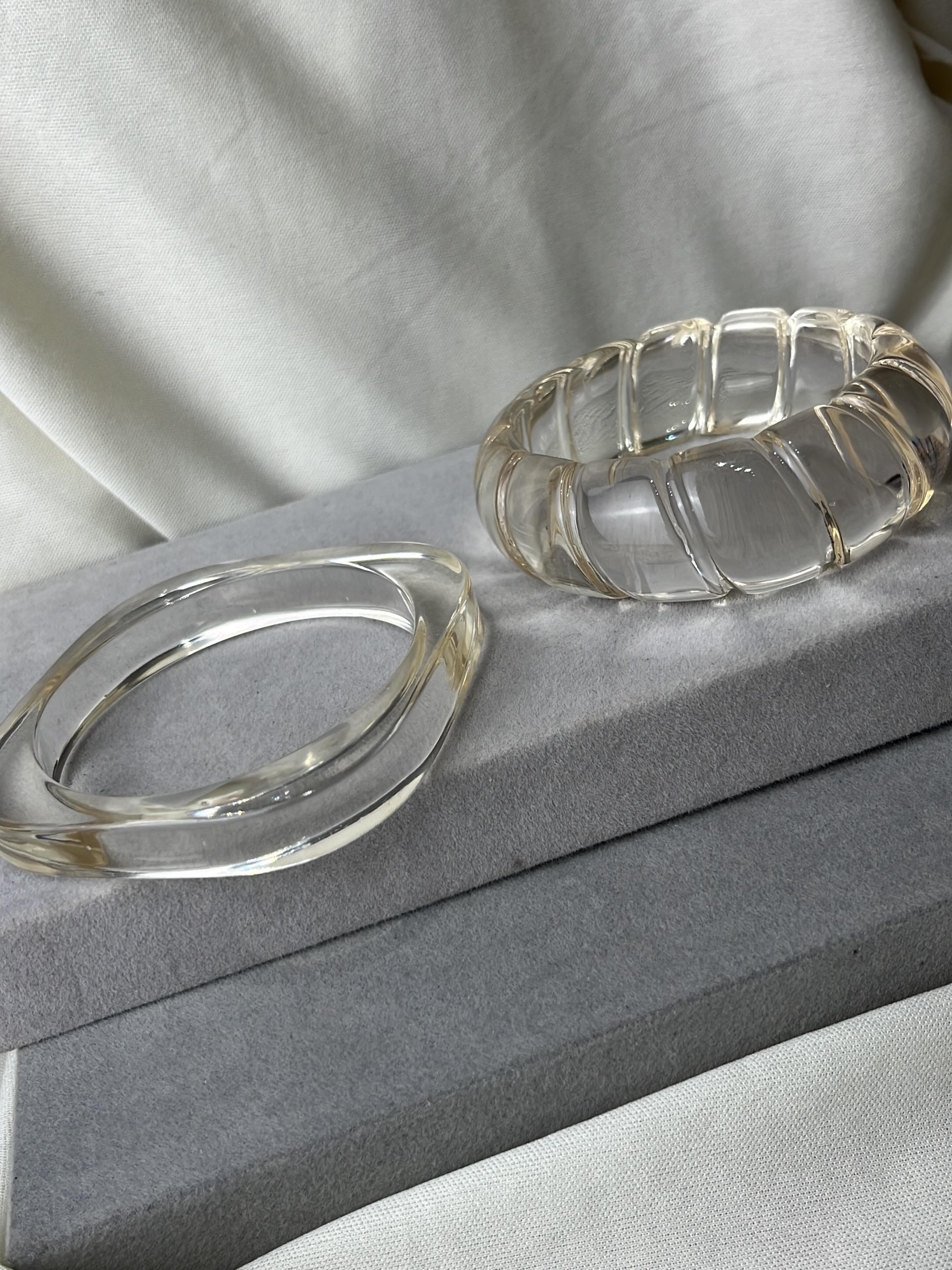 Braceletes acrílicos transparentes — unidade — foto 1